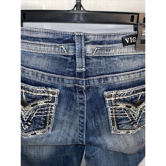 Vigoss Women’s Capri Jeans Size 30x27 Blue Rodeo Cowgirl Western - Picture 9 of 12